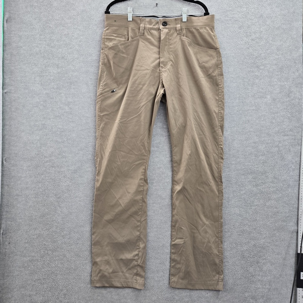 Orvis Men Pants 34X32 Brown Nylon Spandex Chino 31" Inseam Outdoor Hiking